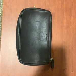 Small Leather Coach Makeup Case